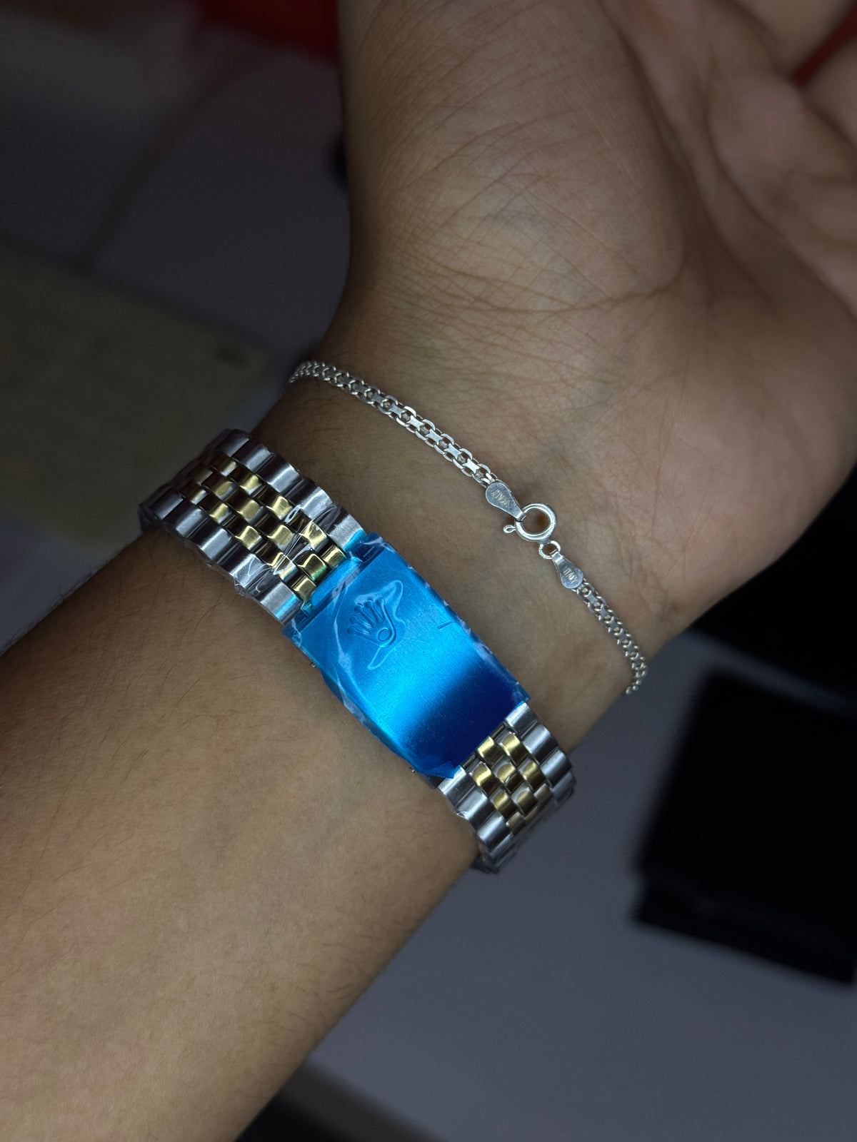 Rlx Diamond Bicolor Dorado Tablero Plateado