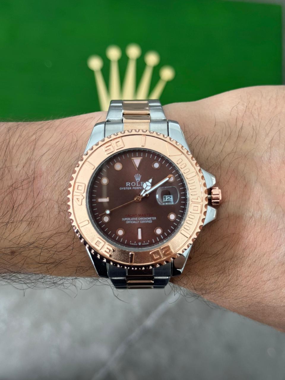 Rlx Master Bicolor Oro Rosa Tablero Chocolate